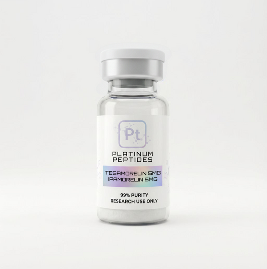 Tesamorelin 5mg + Ipamorelin 5mg - Research Use Only